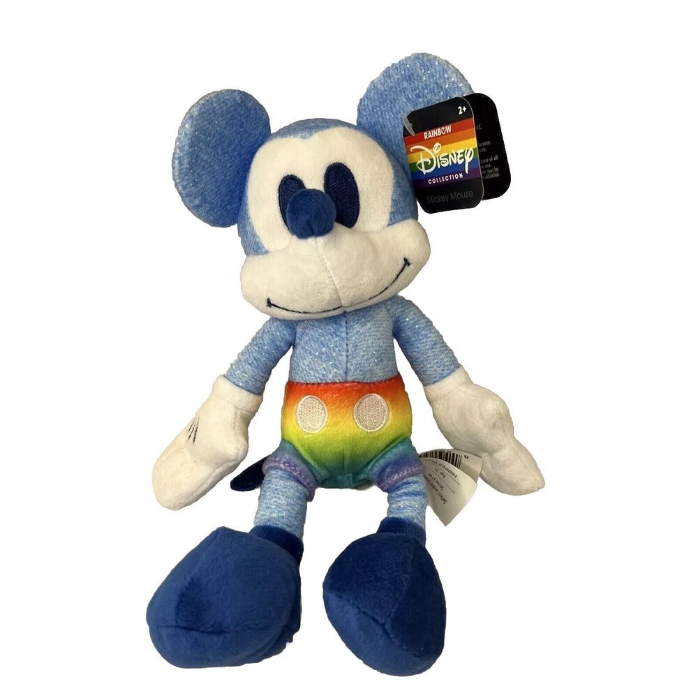 Disney Rainbow Pride Mickey Mouse 2022 Bean‎ Bag Plush. New w/ Tags